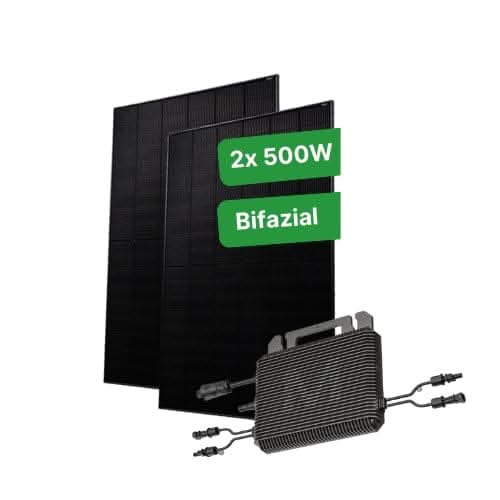 1000W Balkonkraftwerk Bifaziale 500W Module + Marstek Wechselrichter mit 1200W Eingangsleistung