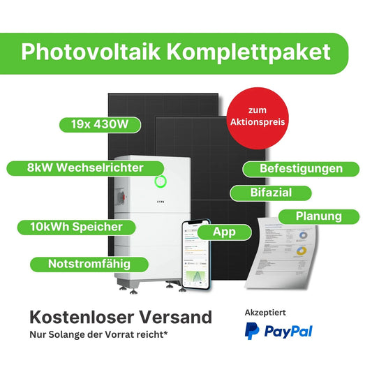 8kW fotovoltaïsch systeem inclusief 10kWh opslag complete set All-in-One SAJ-systeem
