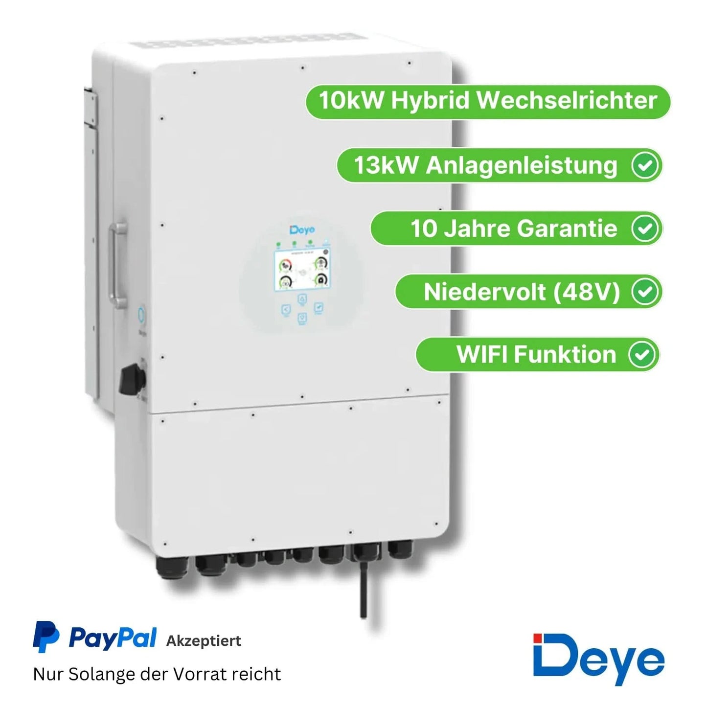 8kW Hybrid Wechselrichter 3-Phasig Deye (SUN-8K-SG04LP3)