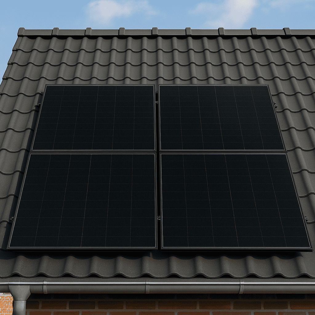 Pannendakbeugel complete set voor 2 modules