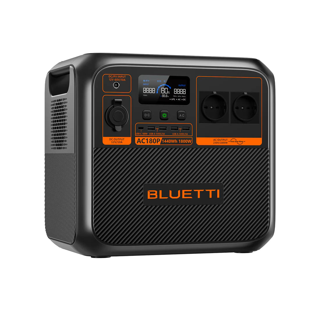 BLUETTI AC180P Tragbare Powerstation | 1800W 1440Wh inkl. 0% MwSt. nach § 12 Absatz 3 UStG