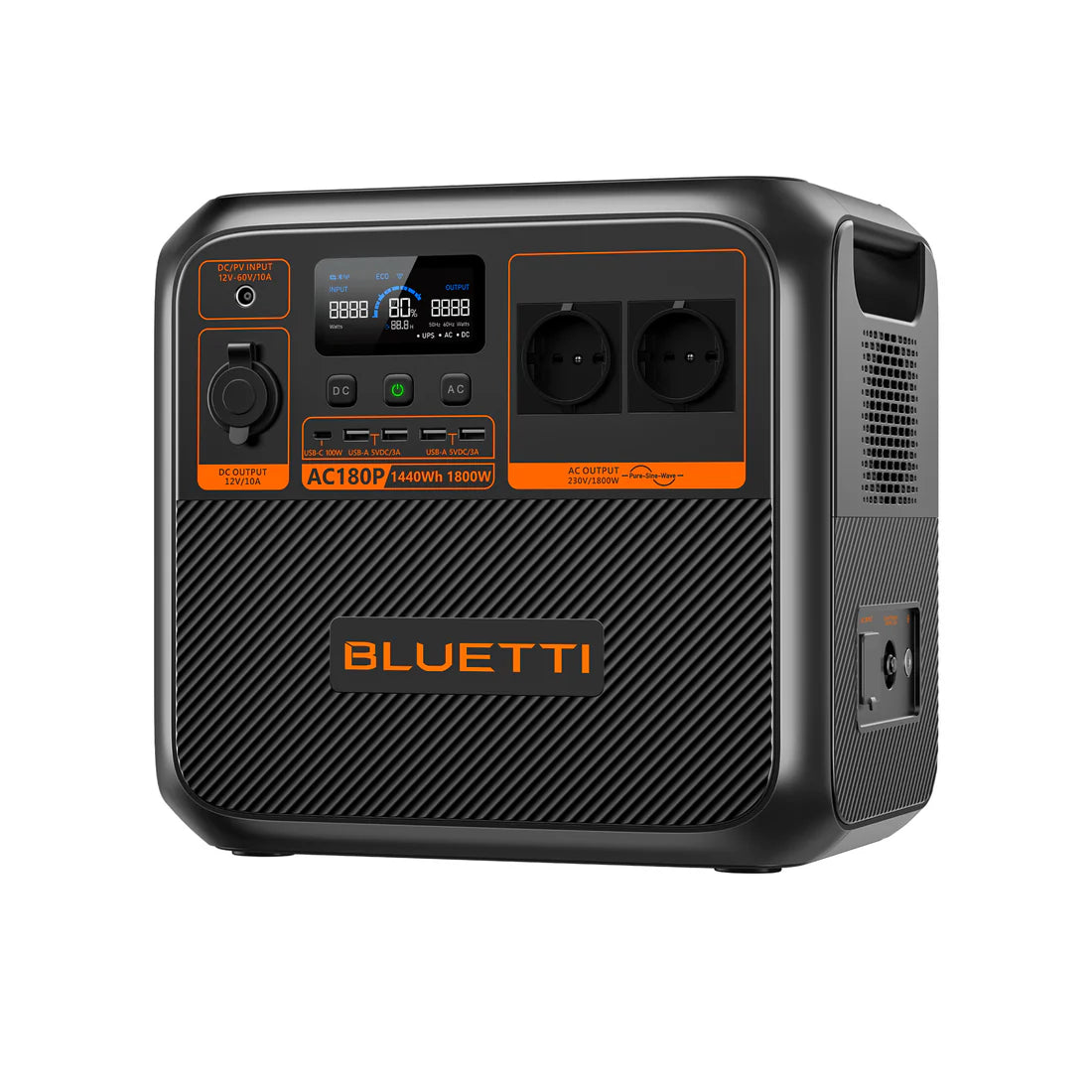 BLUETTI AC180P Tragbare Powerstation | 1800W 1440Wh inkl. 0% MwSt. nach § 12 Absatz 3 UStG