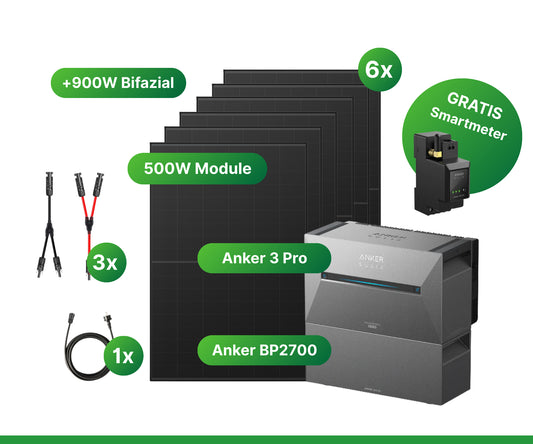 3000W Anker 3 Pro Solarkraftwerk + Erweiterungsakku