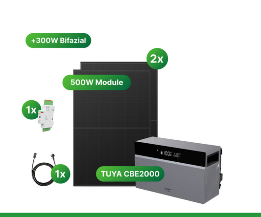 1000W Tuya CBE2000 Pro Balkonkraftwerk mit Speicher