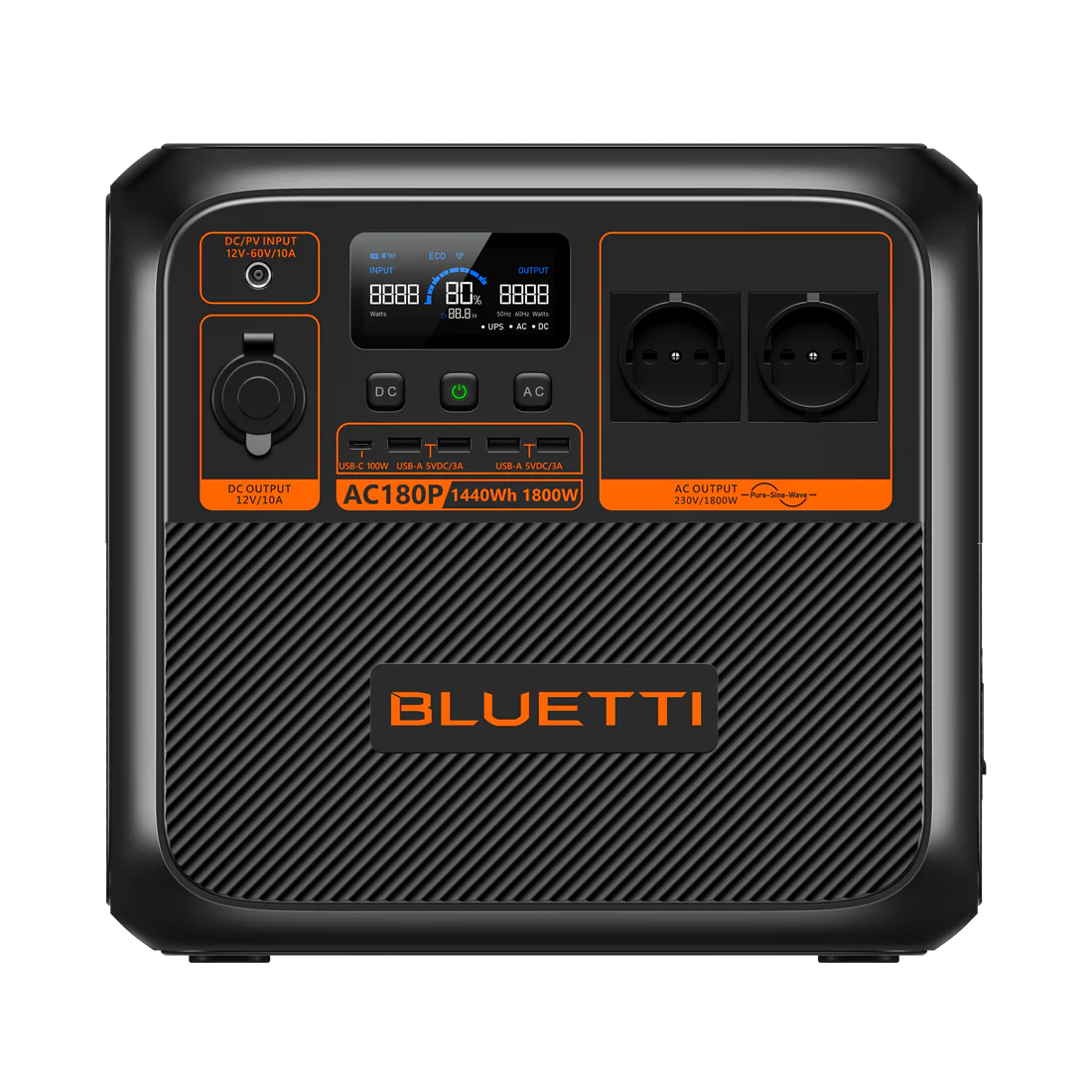 BLUETTI AC180P Tragbare Powerstation | 1800W 1440Wh inkl. 0% MwSt. nach § 12 Absatz 3 UStG