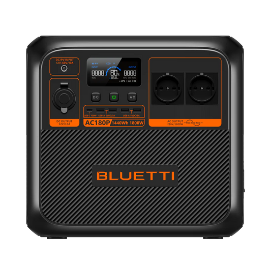 BLUETTI AC180P Tragbare Powerstation | 1800W 1440Wh inkl. 0% MwSt. nach § 12 Absatz 3 UStG