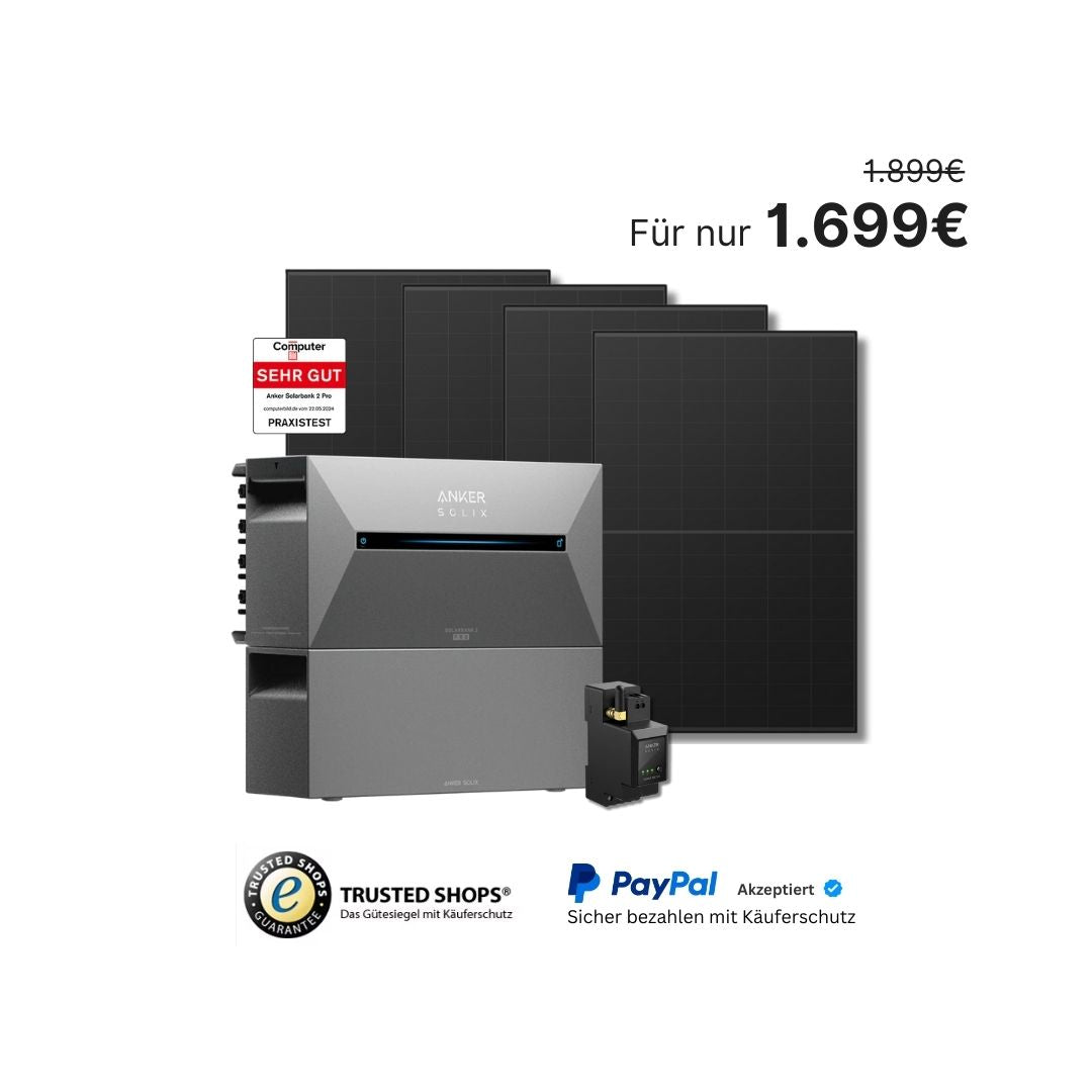 1800W Anker 2 Pro Balkonkraftwerk + Erweiterungsakku