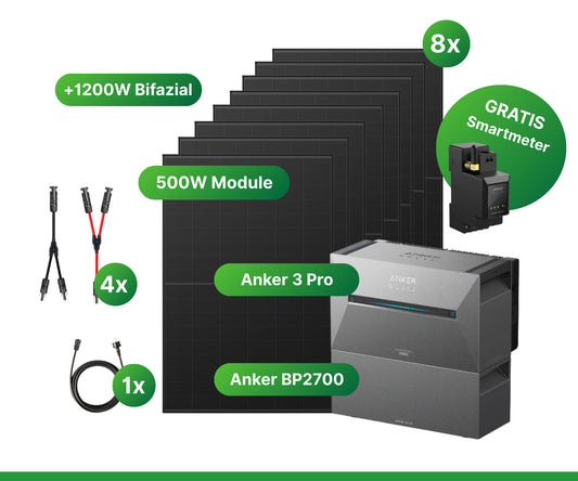 4000W Anker 3 Pro Solarkraftwerk + Erweiterungsakku