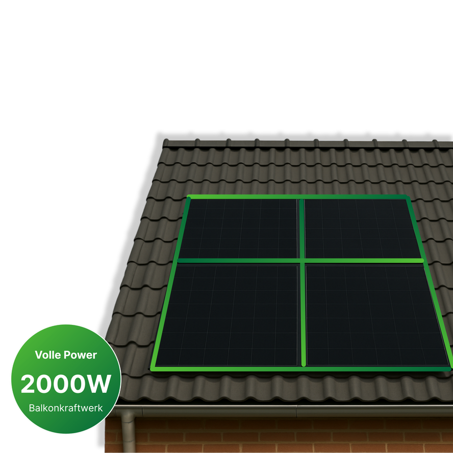 2000W Balkonkraftwerk auf Dach